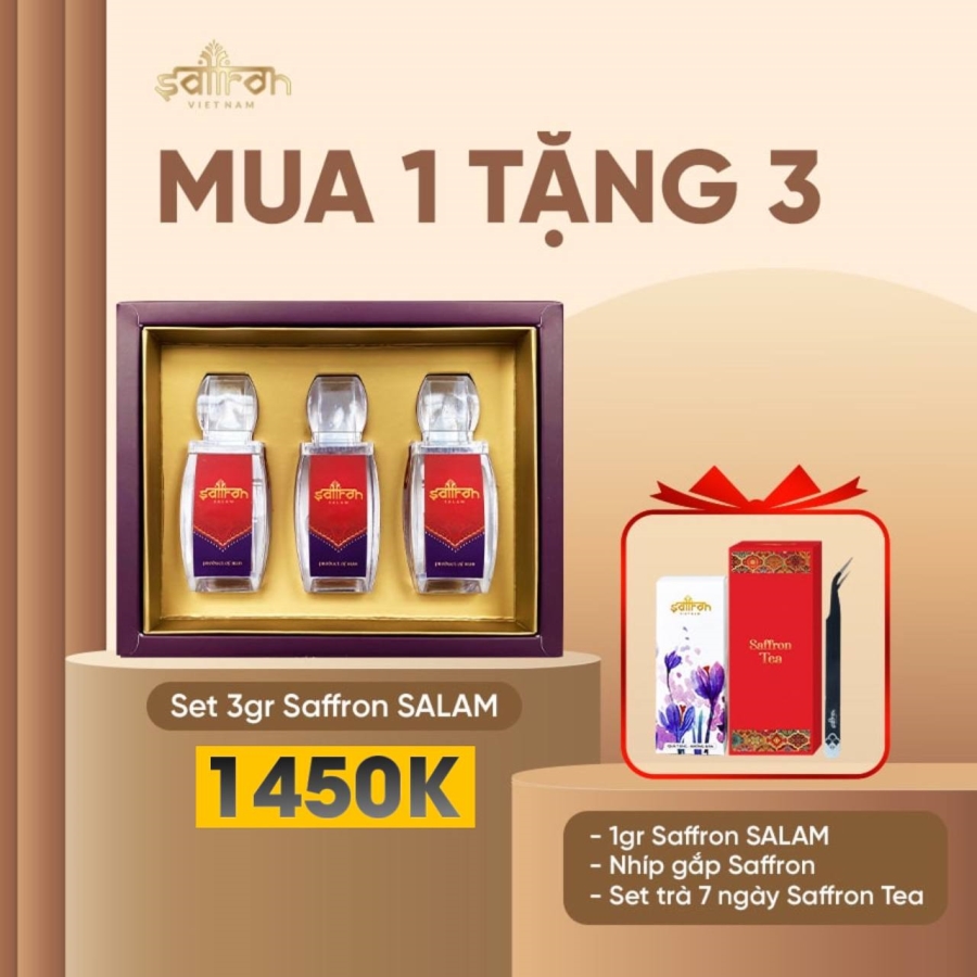 Saffron Salam 3 Gram – Tặng thêm 1 gram Saffron