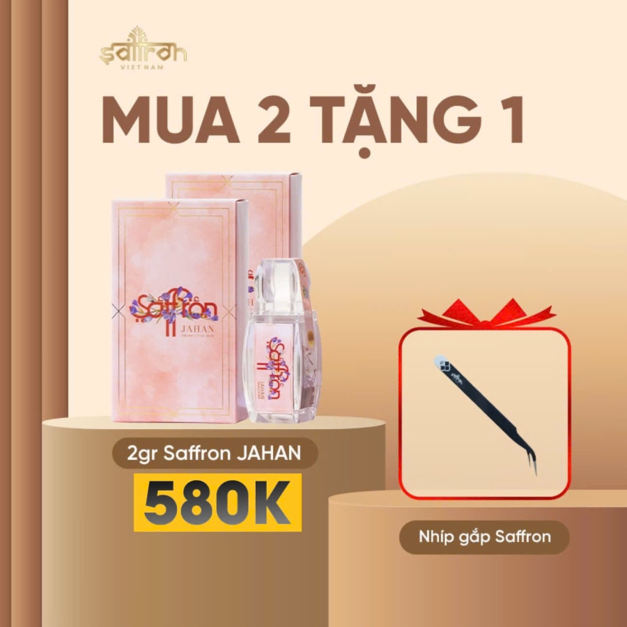 Saffron Jahan 2 Gram – Tặng Nhíp gắp saffron