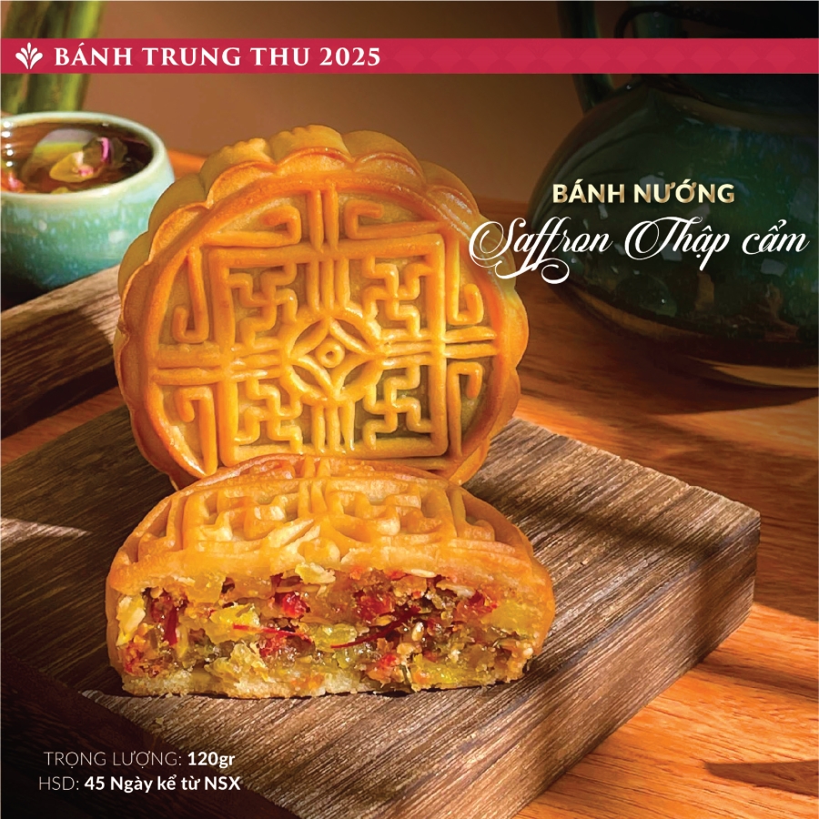 Bánh trung thu Saffron nhân thập cẩm