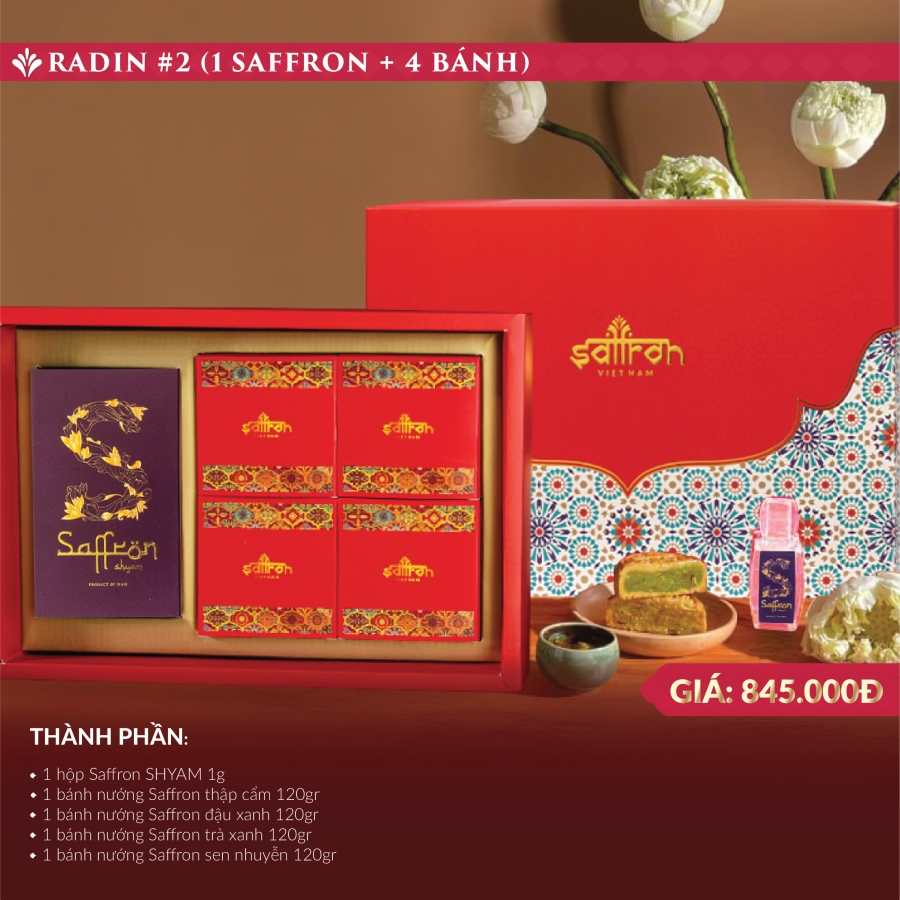 Set RADIN #2 – Hộp 4 bánh trung thu và Saffron SHYAM