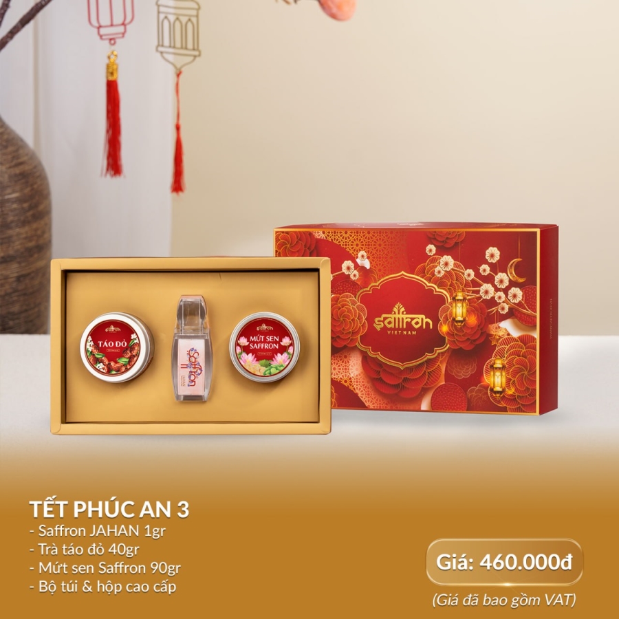 [Set quà Zahra #4] Bộ quà Tết Nhụy hoa nghệ tây Jahan